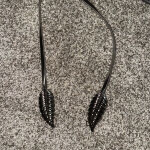 Elegant Black Leaf Accent Belt